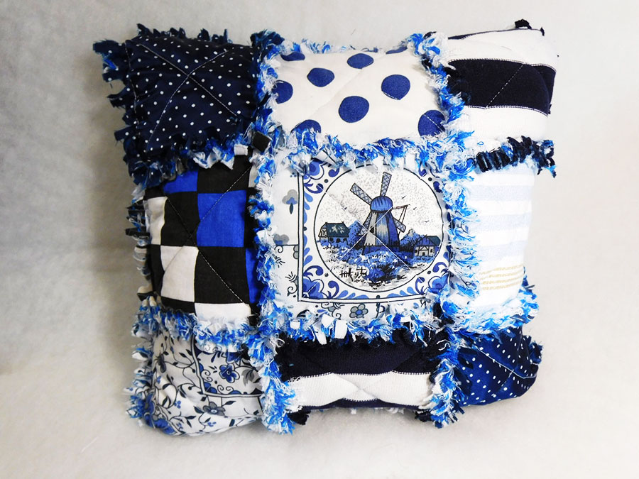 Kissen Rag Quilt Kissen Rag Quilt